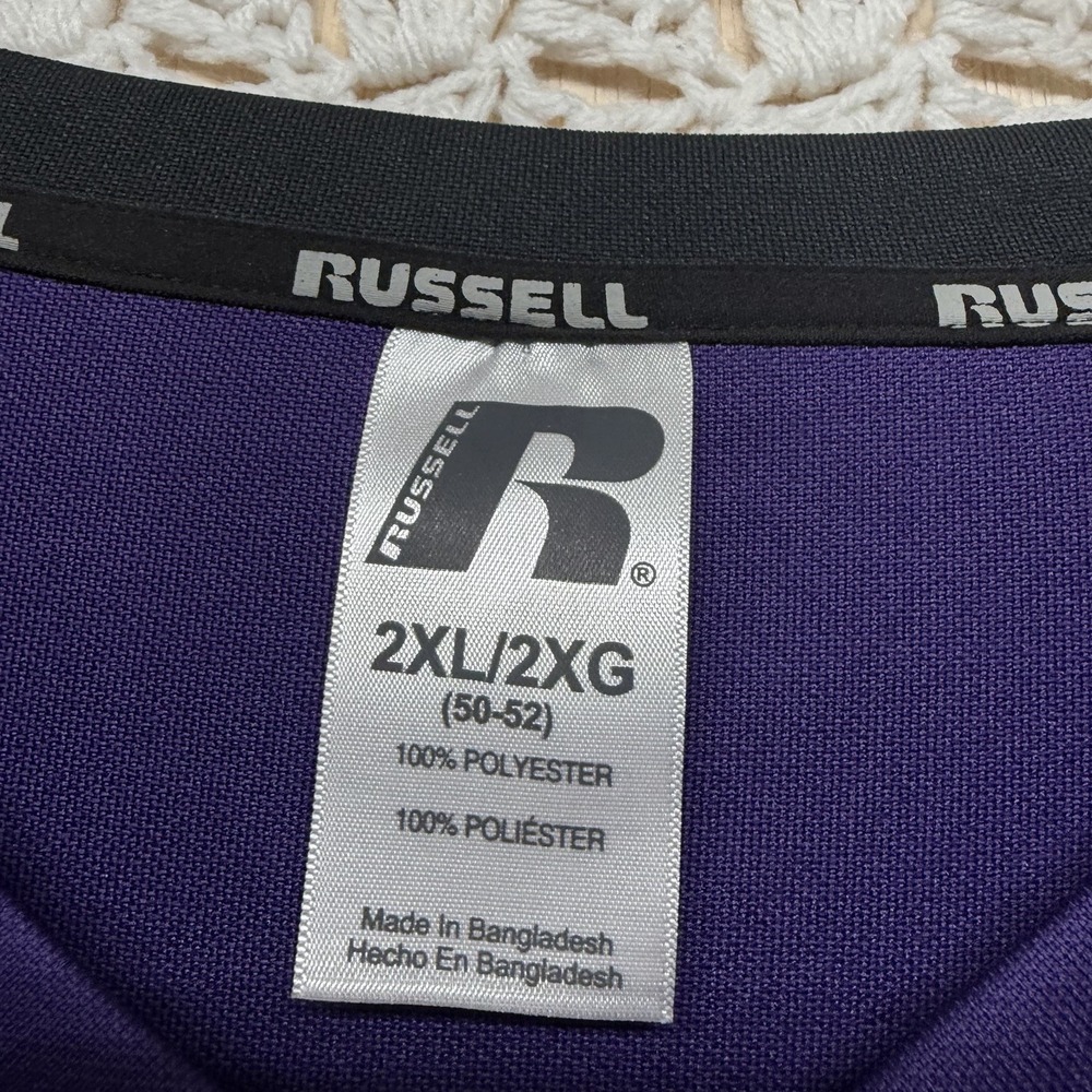 Kansas State Wildcats Jersey Mens 2XL Purple NCAA Football Russell Athletic - Picture 5 of 9